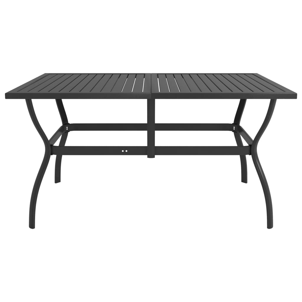 Mesa de jardim 140x80x72 cm aço antracite
