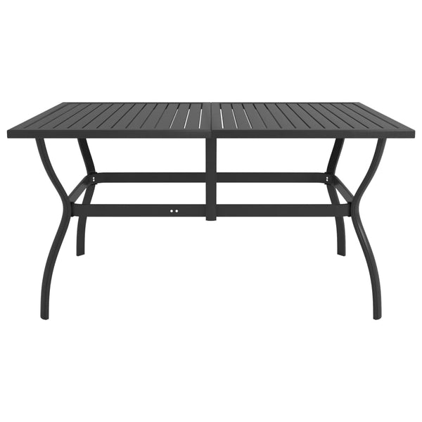 Mesa de jardim 140x80x72 cm aço antracite