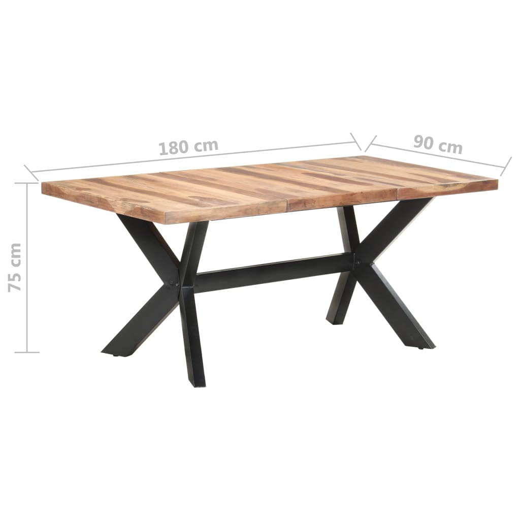 Mesa de jantar 180x90x75 cm madeira maciça c/ acabamento a mel