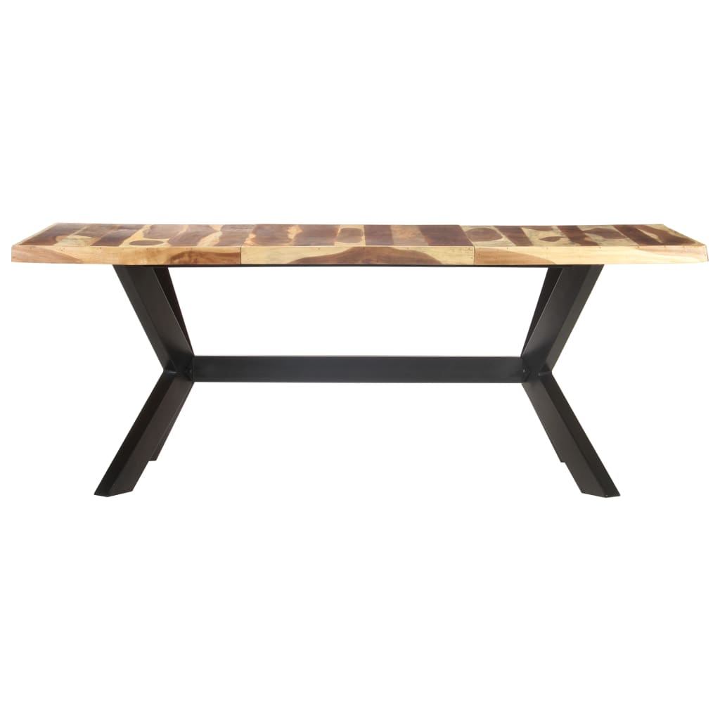Mesa de jantar 200x100x75 cm madeira maciça c/ acabamento a mel