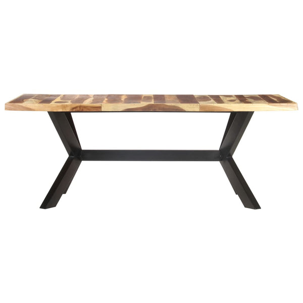 Mesa de jantar 200x100x75 cm madeira maciça c/ acabamento a mel