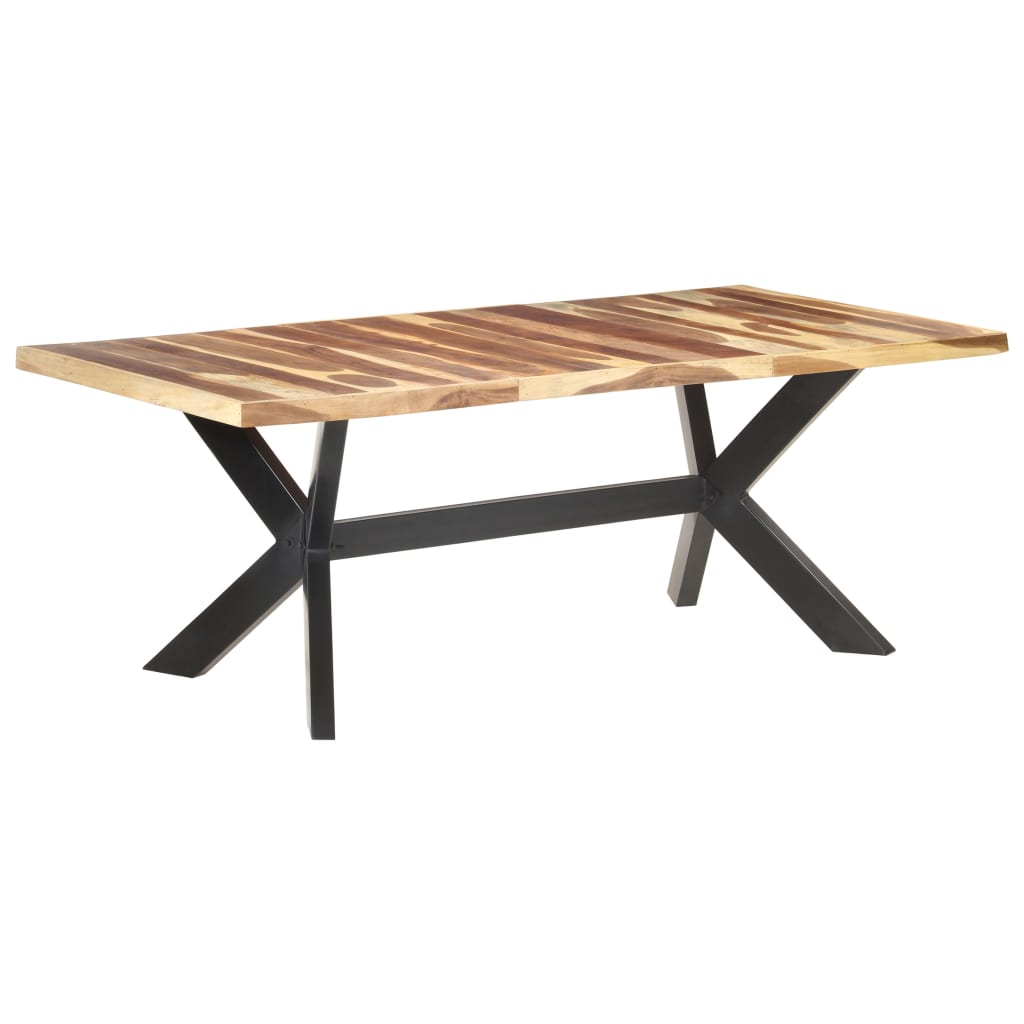 Mesa de jantar 200x100x75 cm madeira maciça c/ acabamento a mel