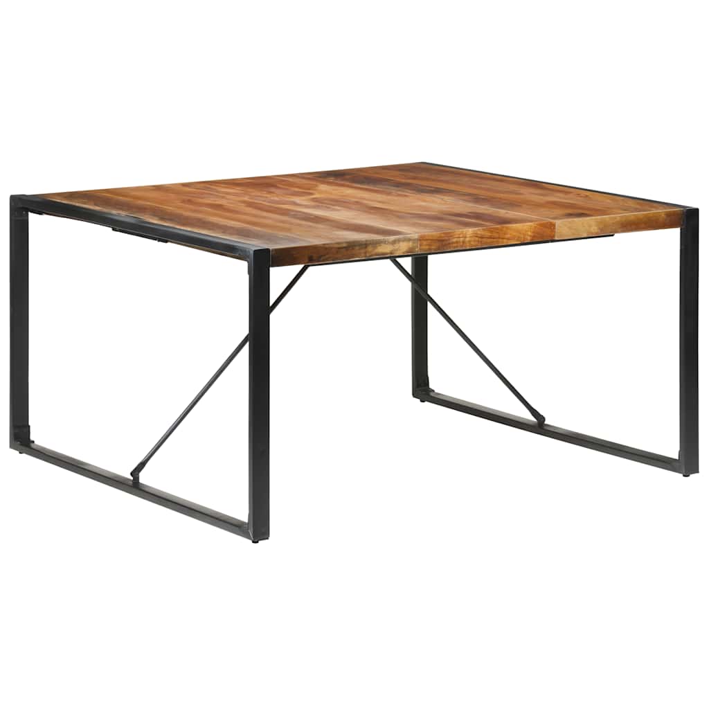 Mesa de jantar 140x140x75 cm madeira maciça