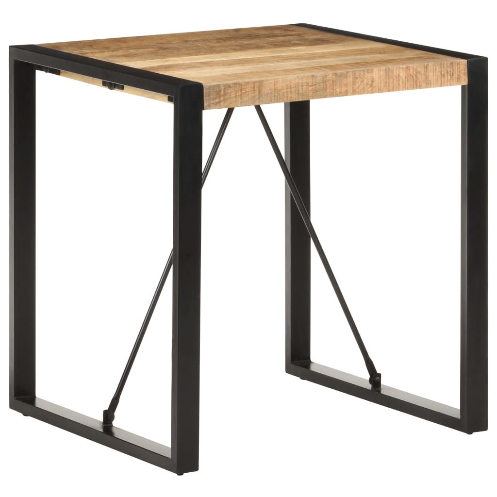 Mesa de jantar 70x70x75 cm madeira de mangueira áspera maciça