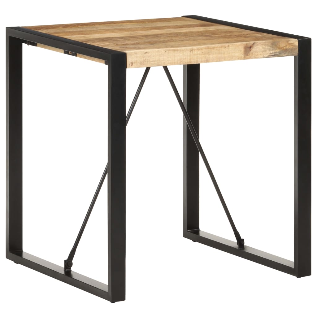 Mesa de jantar 70x70x75 cm madeira de mangueira áspera maciça