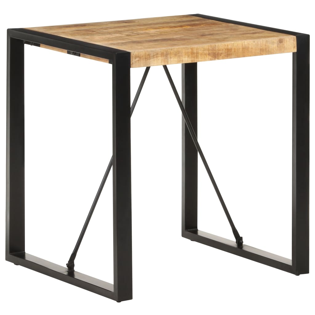 Mesa de jantar 70x70x75 cm madeira de mangueira áspera maciça