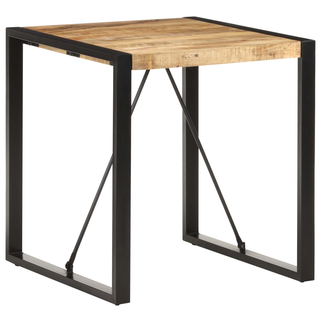 Mesa de jantar 70x70x75 cm madeira de mangueira áspera maciça