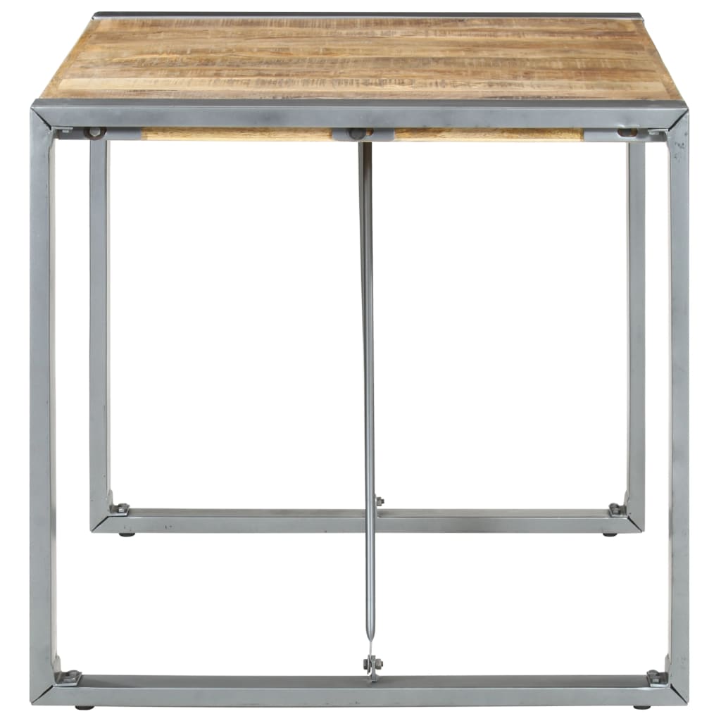 Mesa de jantar 80x80x75 cm madeira de mangueira áspera