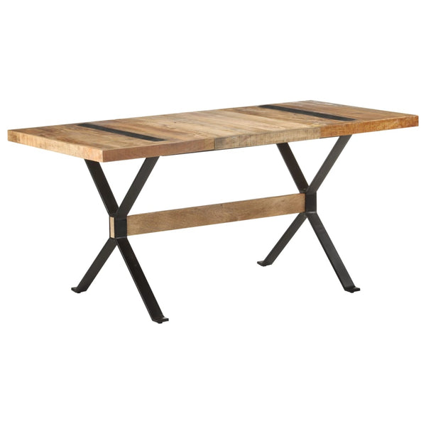 Mesa de jantar 160x80x76 cm madeira de mangueira áspera