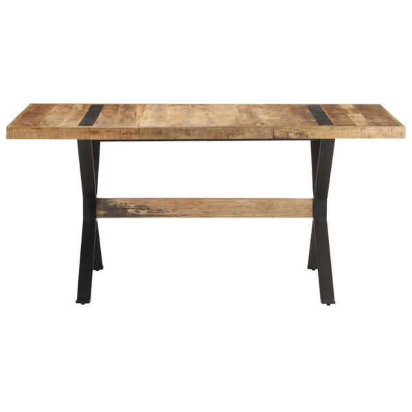 Mesa de jantar 160x80x76 cm madeira de mangueira áspera