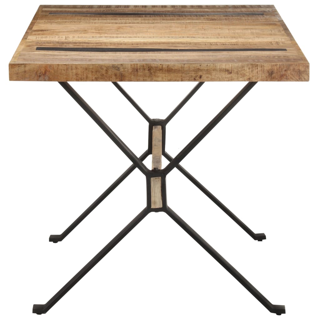 Mesa de jantar 160x80x76 cm madeira de mangueira áspera