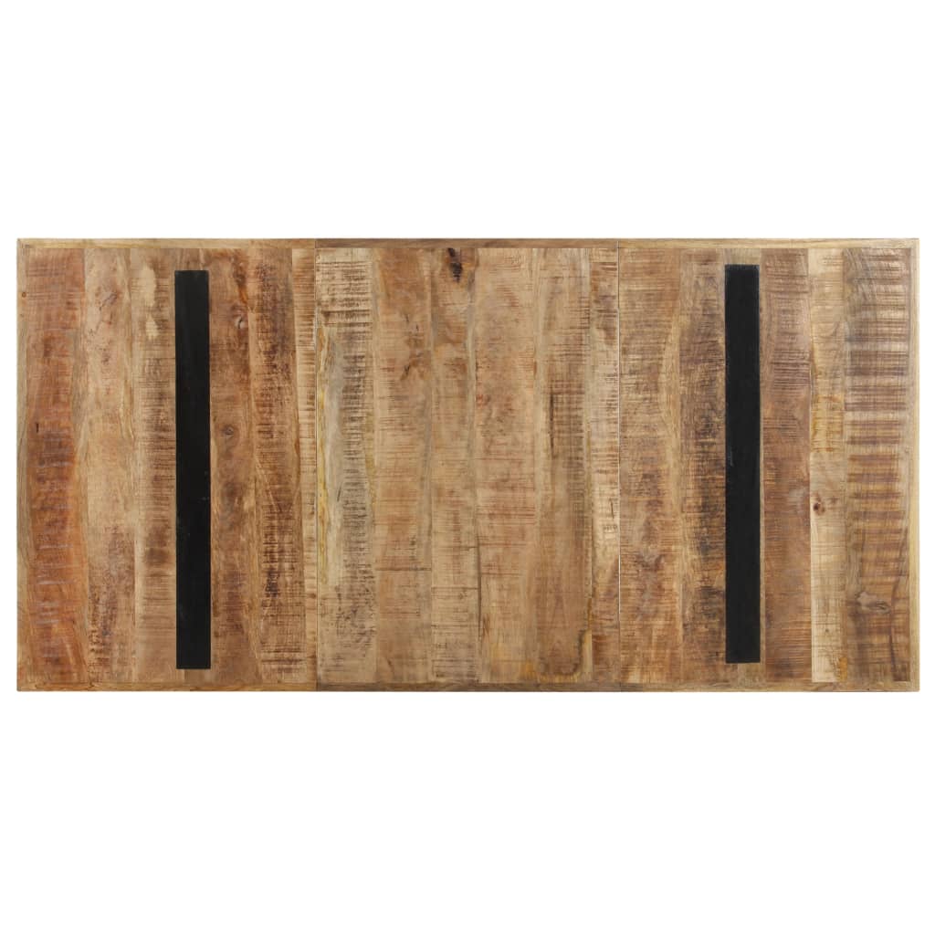 Mesa de jantar 160x80x76 cm madeira de mangueira áspera