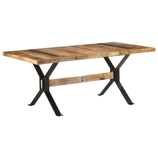 Mesa de jantar 180x90x76 cm madeira de mangueira áspera