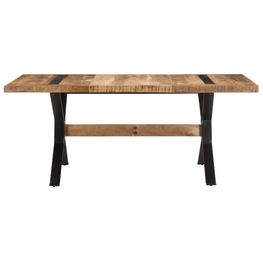 Mesa de jantar 180x90x76 cm madeira de mangueira áspera