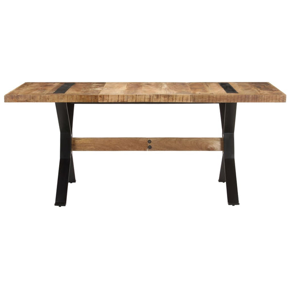 Mesa de jantar 180x90x76 cm madeira de mangueira áspera