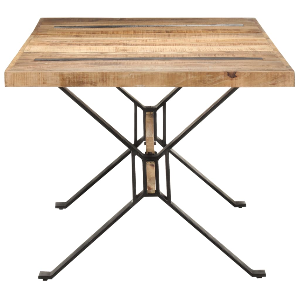 Mesa de jantar 180x90x76 cm madeira de mangueira áspera