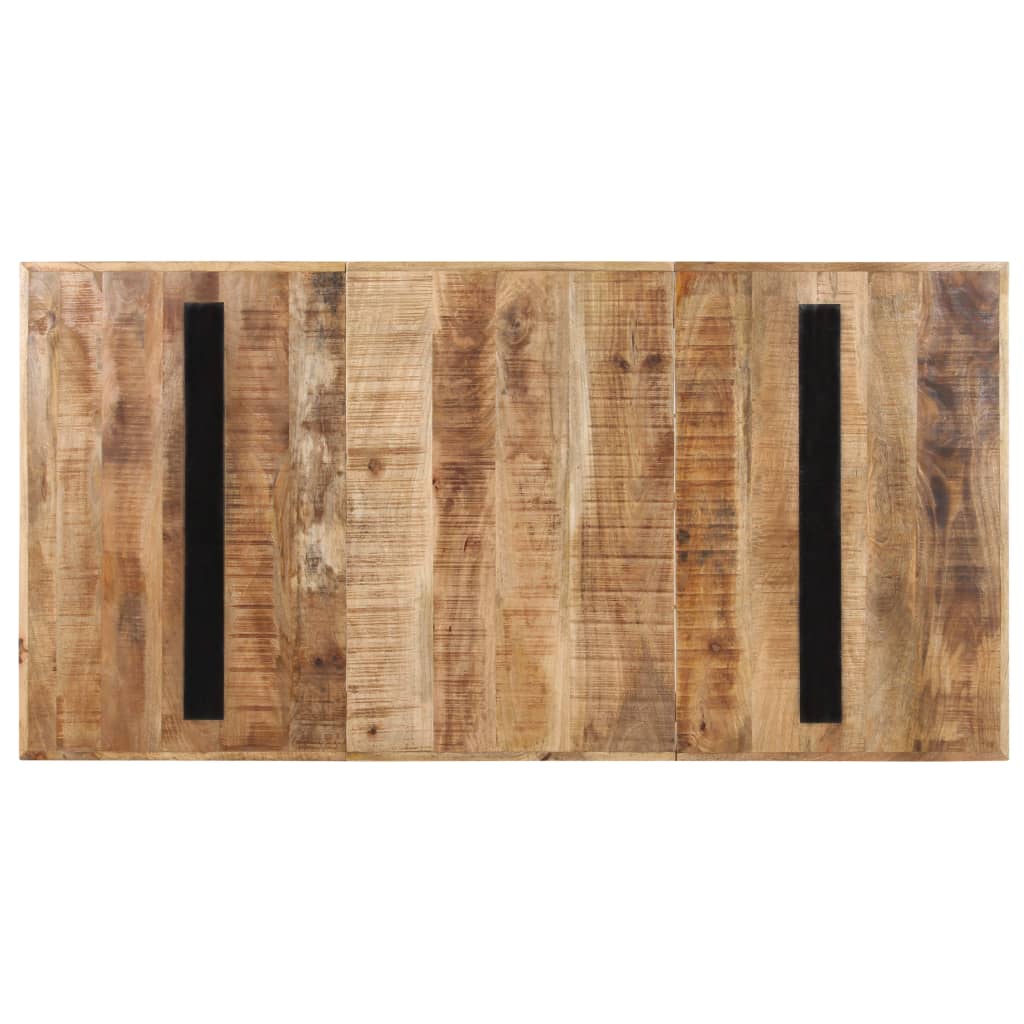Mesa de jantar 180x90x76 cm madeira de mangueira áspera