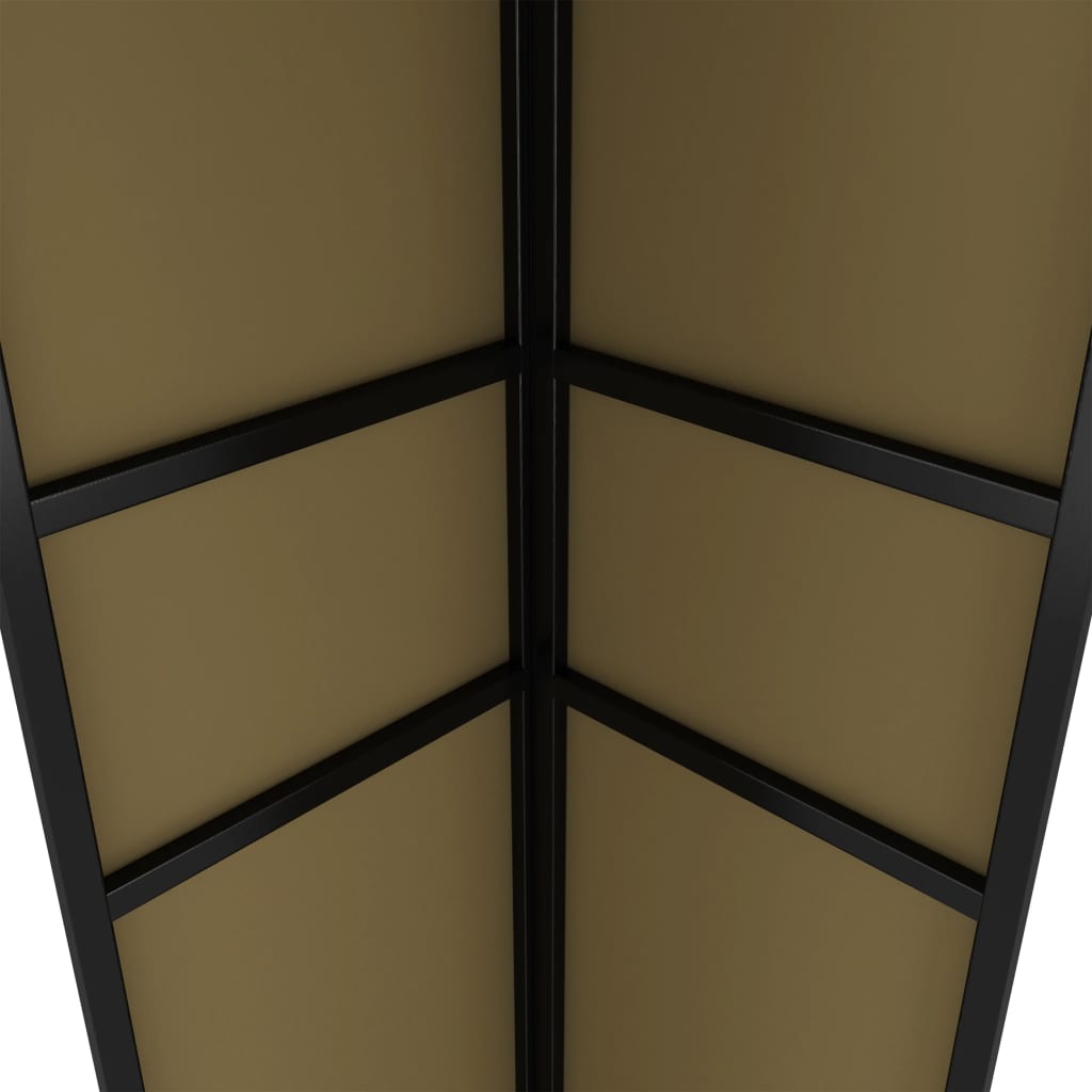 Gazebo com telhado duplo 3x6 m 180 g/m² cinza-acastanhado