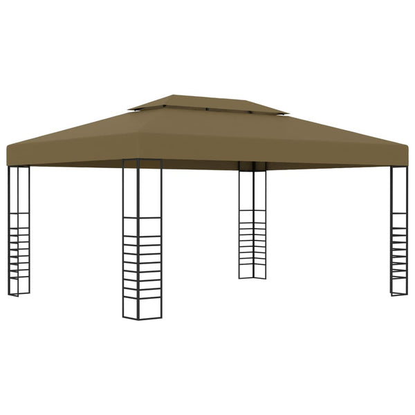Gazebo 3x4 m 180 g/m² cinza-acastanhado