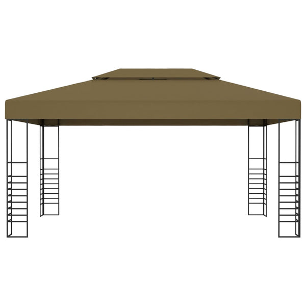 Gazebo 3x4 m 180 g/m² cinza-acastanhado