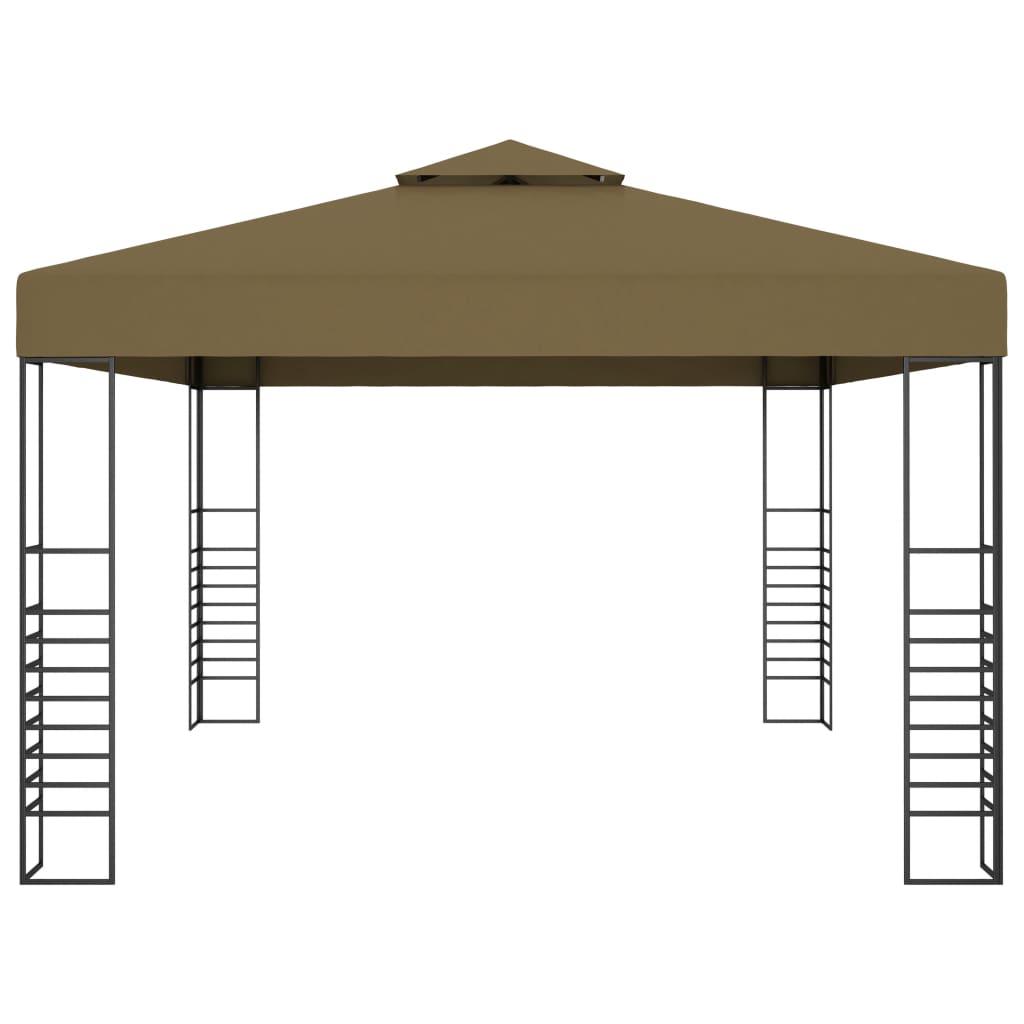 Gazebo 3x4 m 180 g/m² cinza-acastanhado