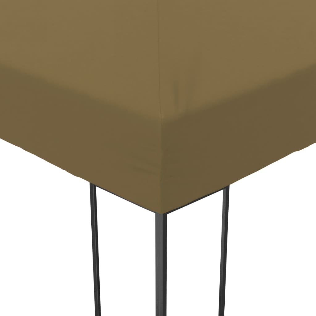 Gazebo 6x3x2,7 m 180 g/m² cinzento-acastanhado