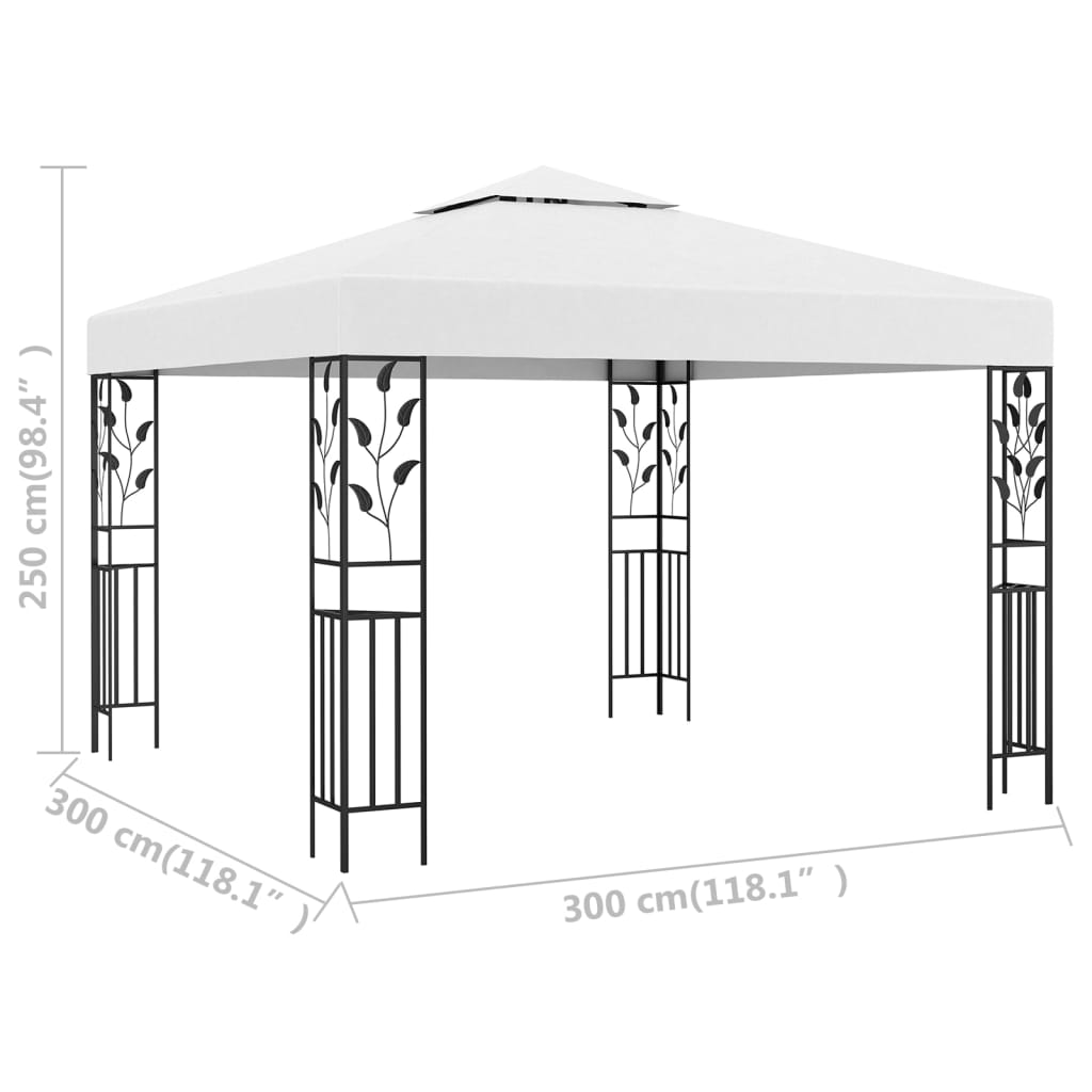 Gazebo 3x3 m 180 g/m² branco