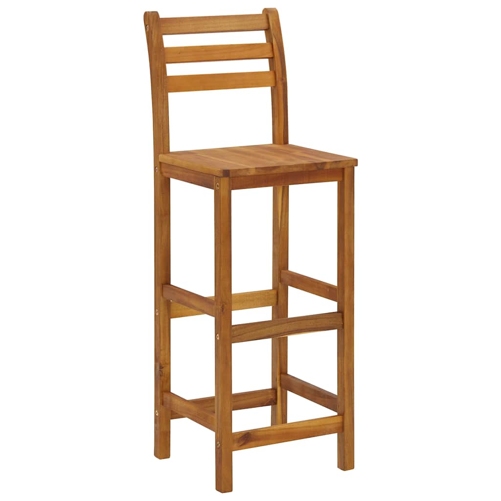 Bancos de bar 4 pcs madeira de acácia maciça