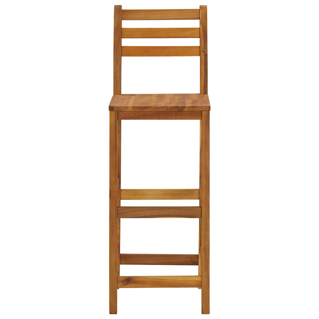 Bancos de bar 4 pcs madeira de acácia maciça