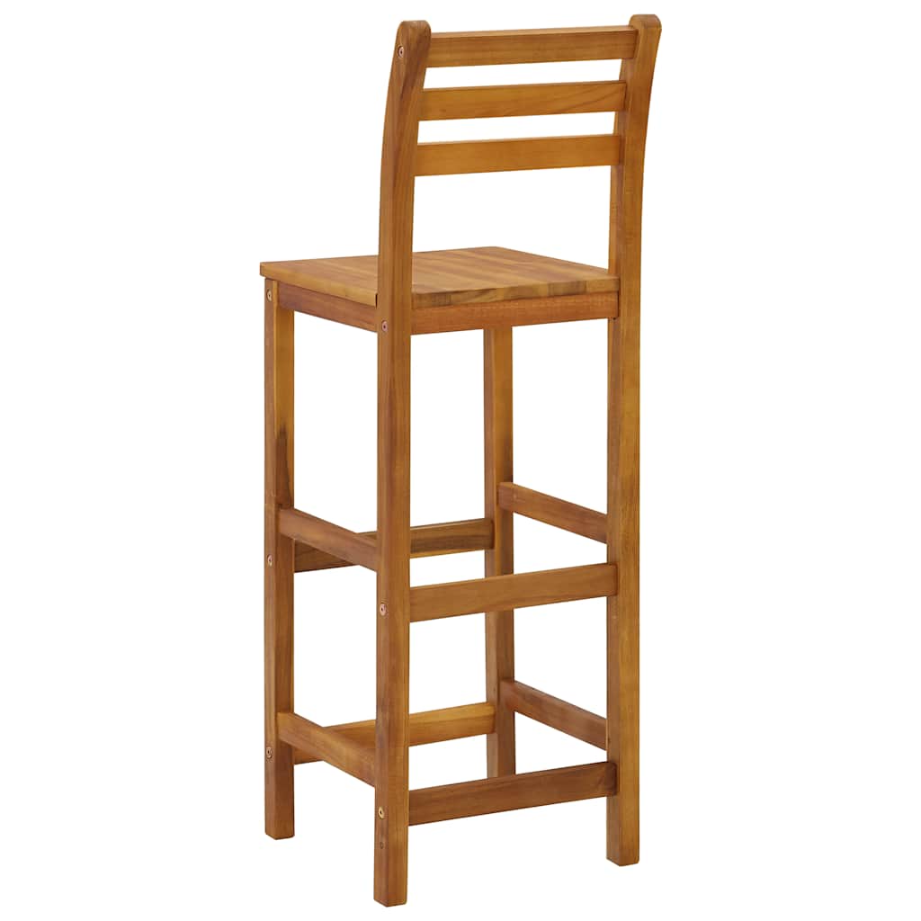 Bancos de bar 4 pcs madeira de acácia maciça