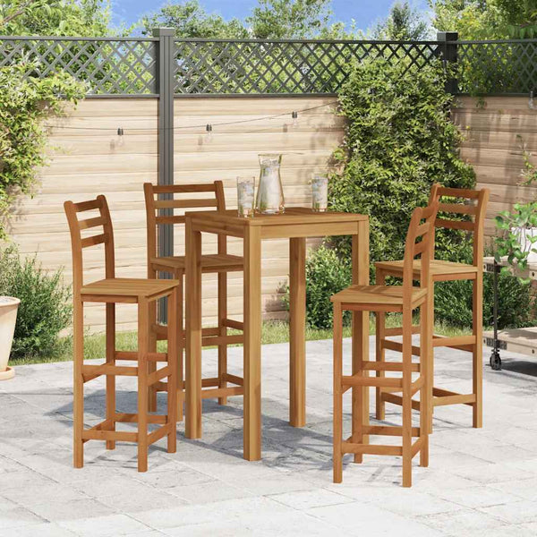 Bancos de bar 4 pcs madeira de acácia maciça