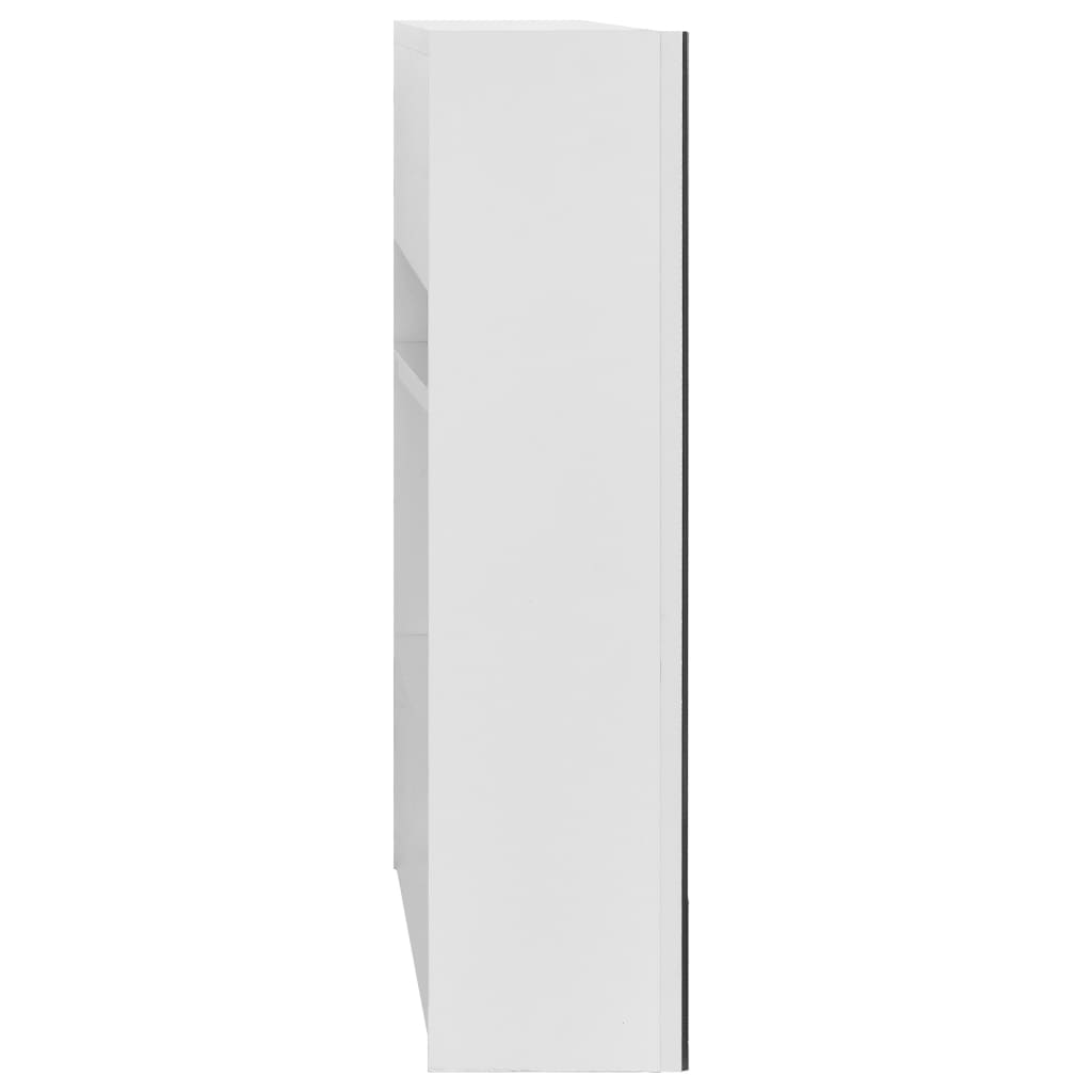 Armário espelhado casa de banho 80x15x60 cm MDF branco