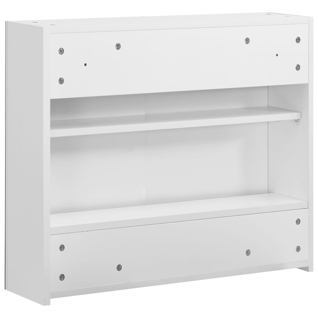 Armário espelhado casa de banho 80x15x60 cm MDF branco