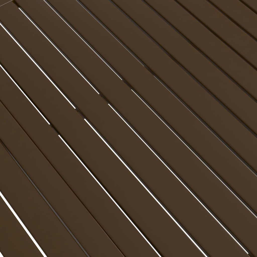 Mesa de jardim 140x80x72 cm aço castanho