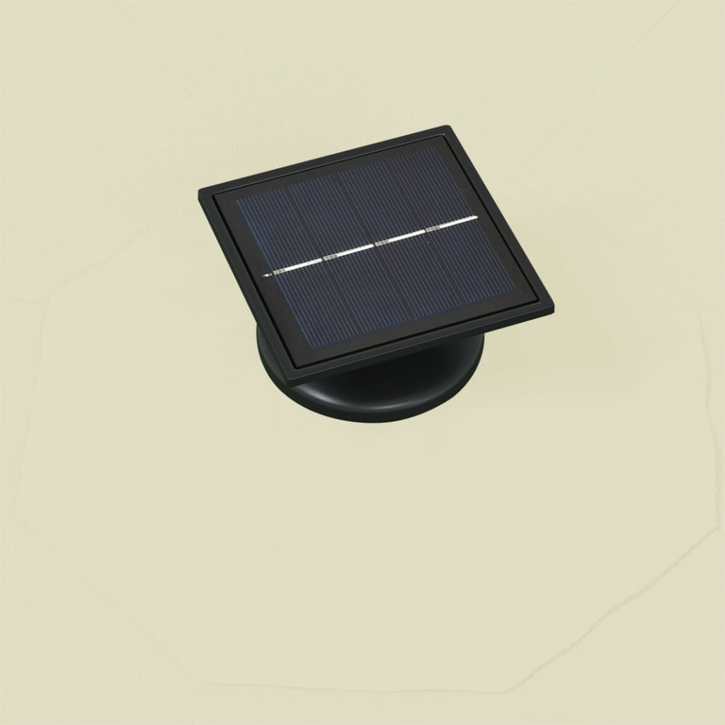 Guarda-sol para jardim de parede c/ luzes LED 300 cm areia