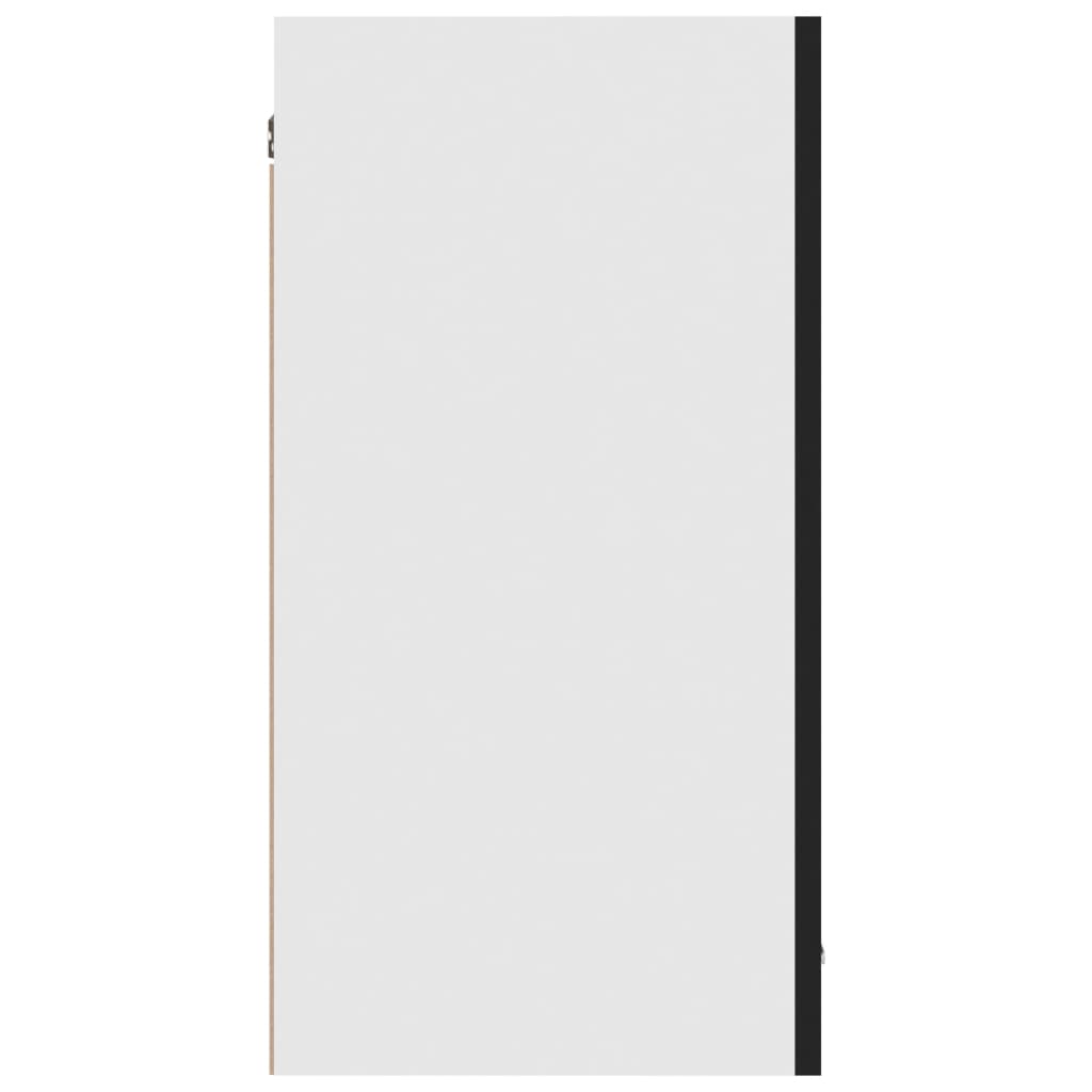 Armário de parede “Lyon” 80x31x60 cm derivados de madeira preto