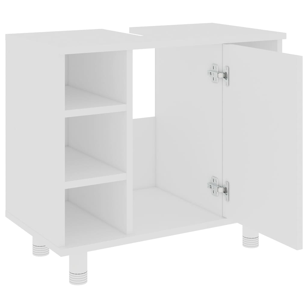 Armário de casa de banho 60x32x53,5 cm derivados madeira branco