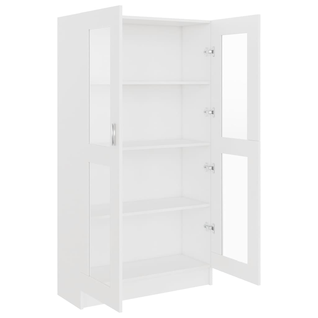 Armário vitrine 82,5x30,5x150 cm derivados de madeira branco