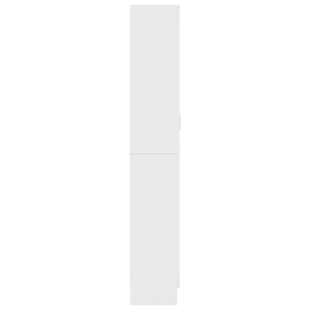 Armário vitrine 82,5x30,5x185,5cm derivados de madeira branco