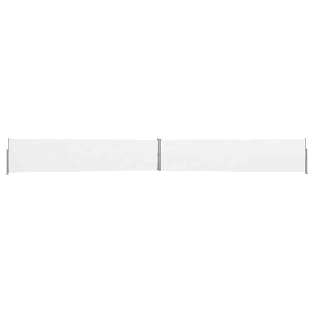 Toldo lateral retrátil para pátio 140x1200 cm creme