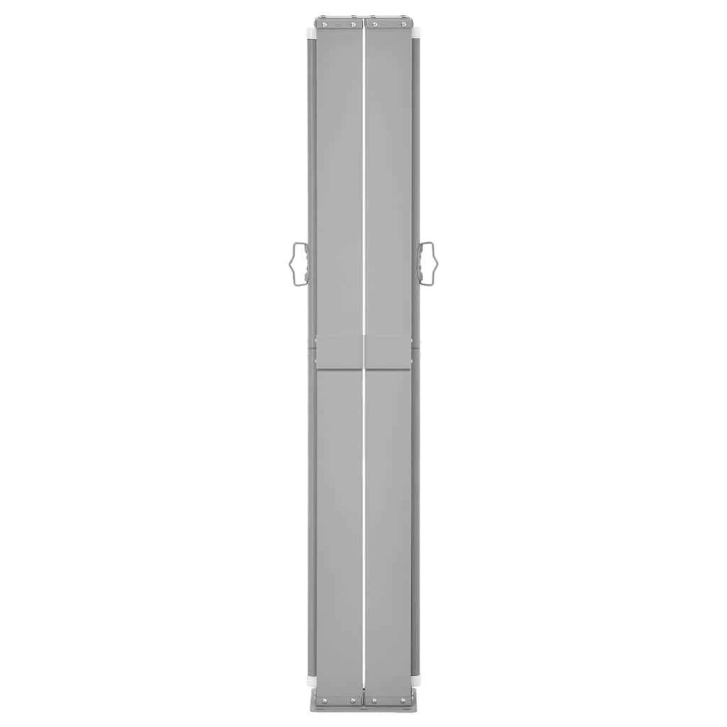 Toldo lateral retrátil para pátio 140x1200 cm castanho