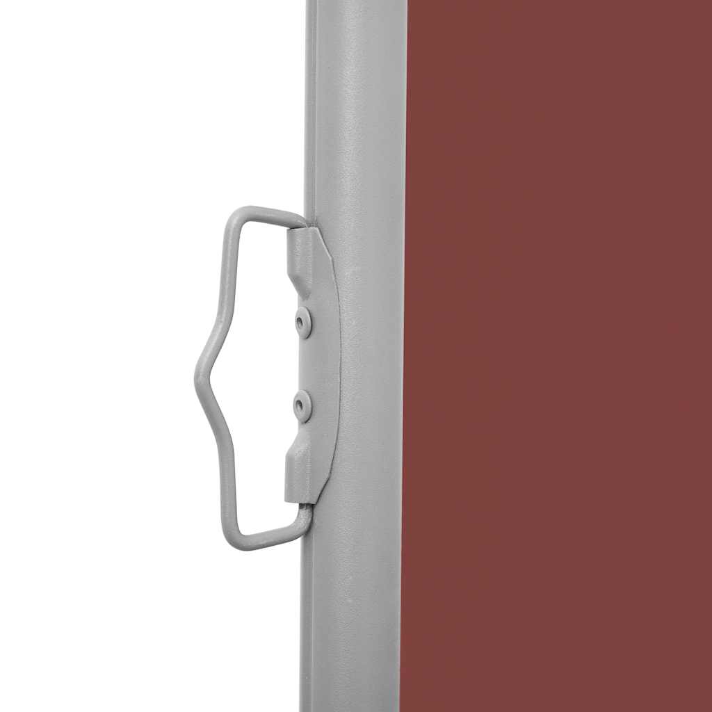 Toldo lateral retrátil para pátio 140x1200 cm castanho