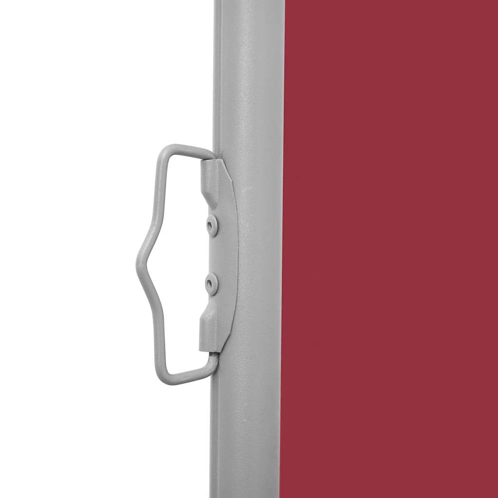 Toldo lateral retrátil para pátio 140x1200 cm vermelho