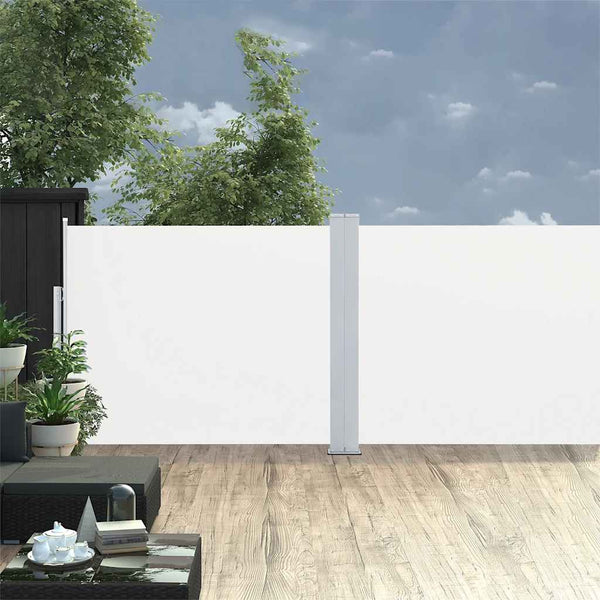 Toldo lateral retrátil para pátio 170x1200 cm creme