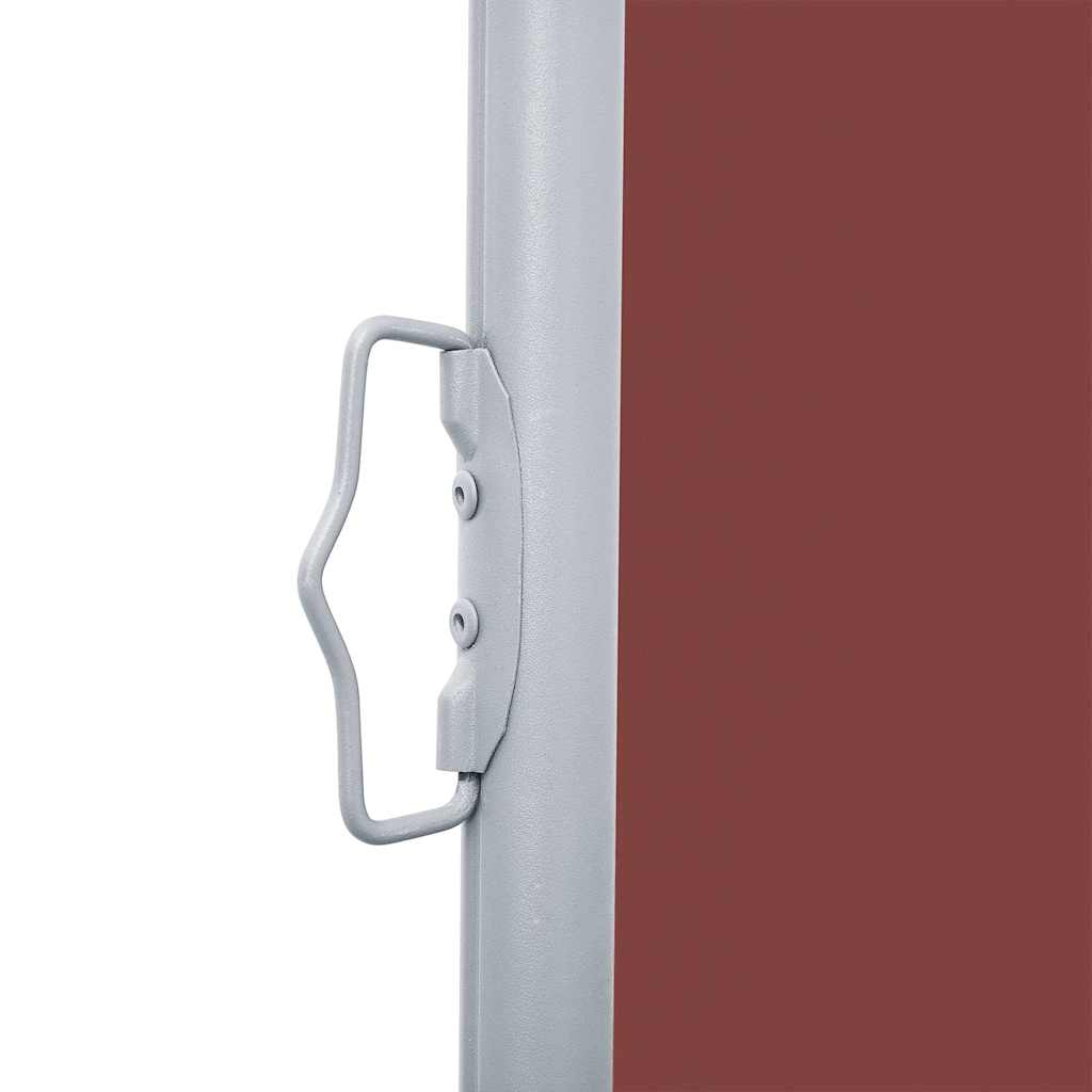 Toldo lateral retrátil para pátio 170x1200 cm castanho