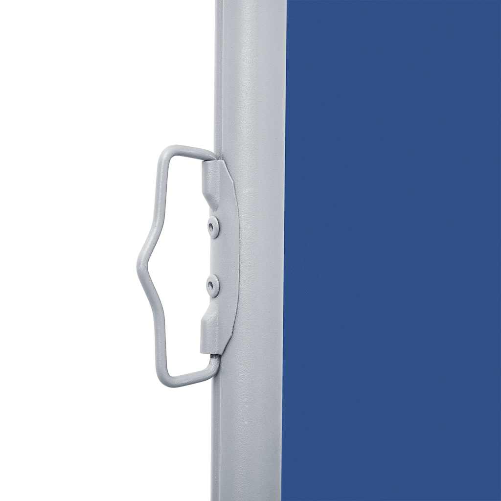 Toldo lateral retrátil para pátio 170x1200 cm azul