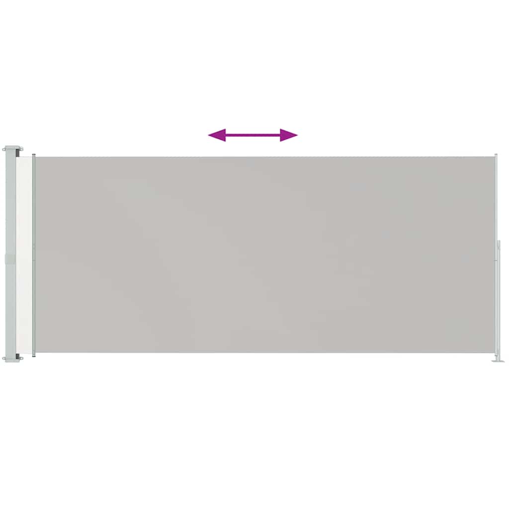 Toldo lateral retrátil para pátio 180x500 cm creme