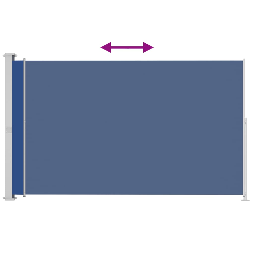 Toldo lateral retrátil para pátio 200x300 cm azul