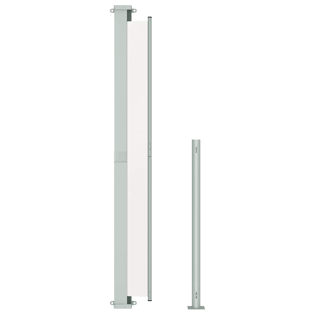 Toldo lateral retrátil para pátio 220x500 cm cor creme