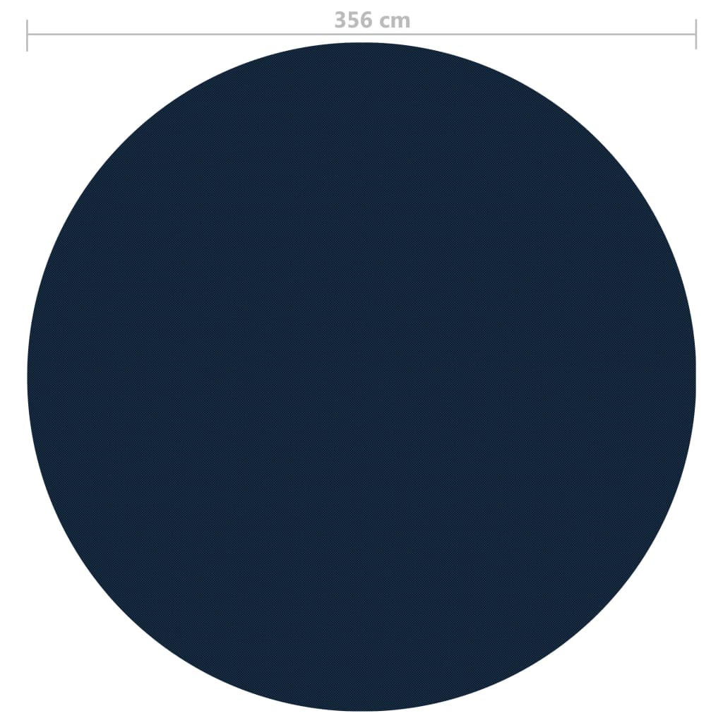 Película p/ piscina PE solar flutuante 356 cm preto e azul